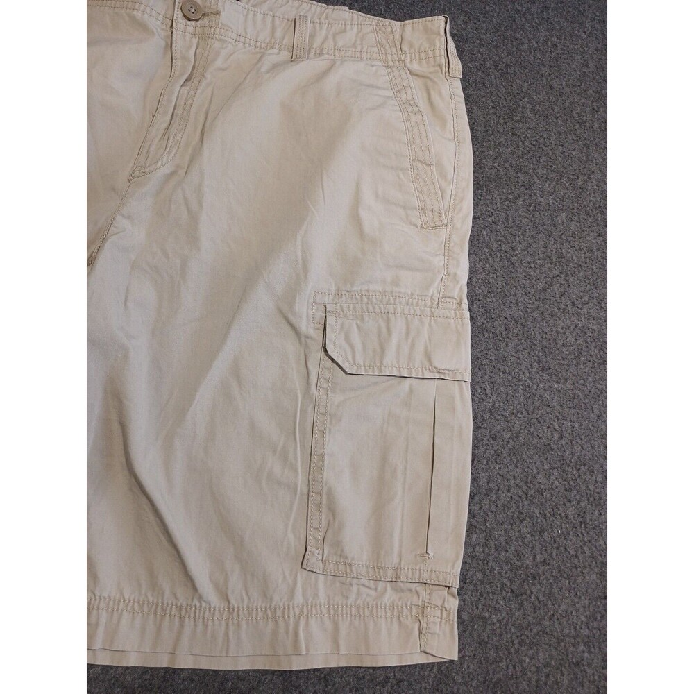Apt 9 Mens Khaki Cargo Shorts Size 38 Flat Front 100% Cotton - Picture 5 of 12